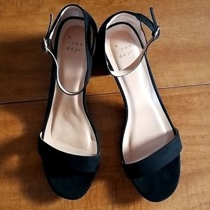 A New Day Suede Block Sandals